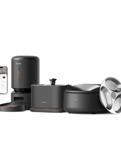 Polar Smart Wet Food Feeder & Granary Smart Camera Feeder & Dockstream 2 Smart Cordless Fountain - White