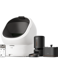 Luma Smart Litter Box & Granary Smart Camera Feeder & Dockstream 2 Smart Fountain - Black